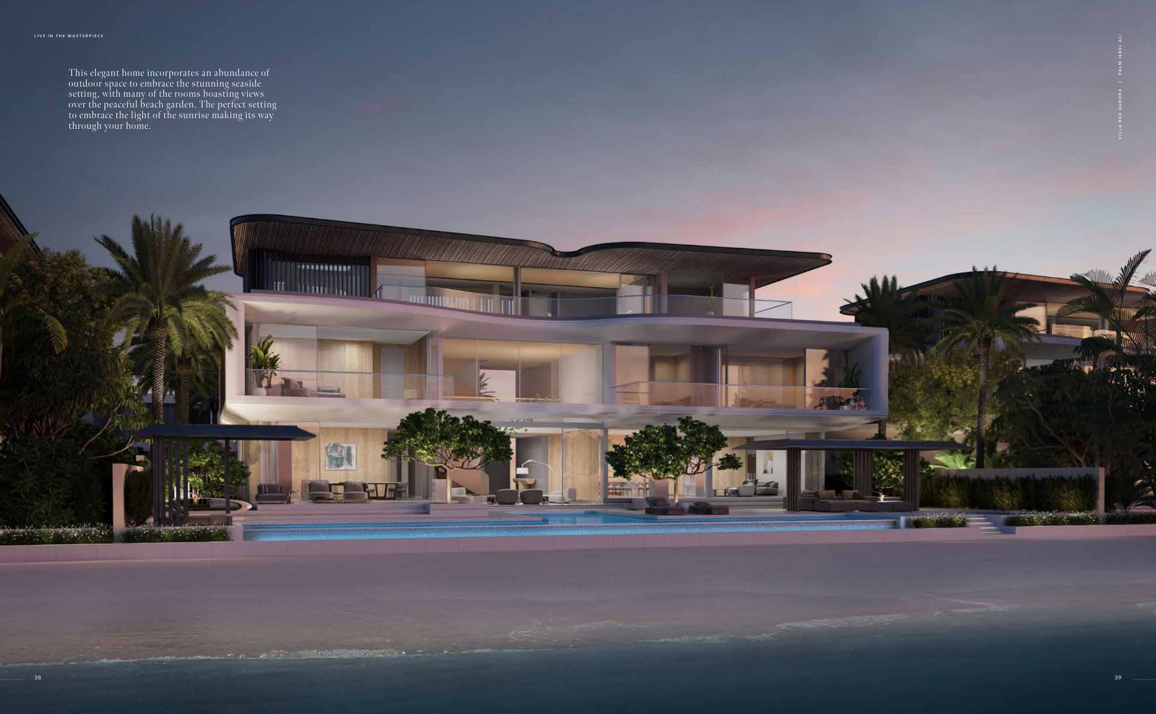 Villa Red Aurora — Palm Jebel Ali exterior rendering